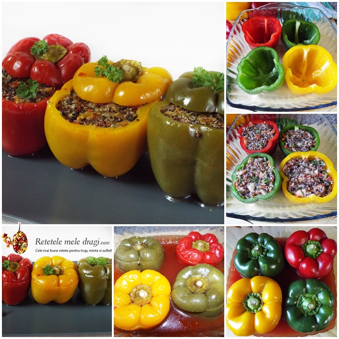ardei umpluti cu quinoa preparare