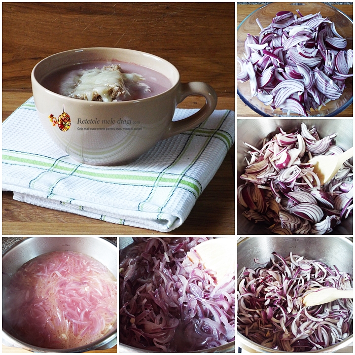 supa de ceapa rosie preparare
