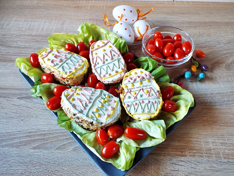 chec aperitiv cu legume Oua de Paste