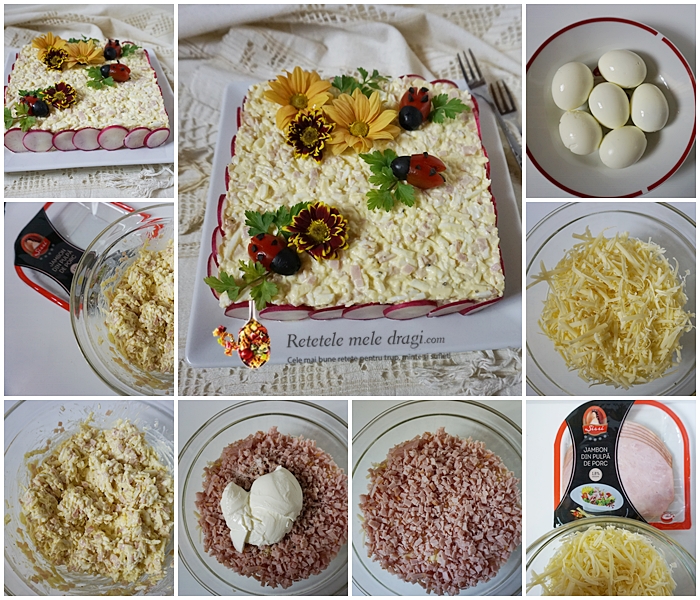 Salata de oua cu sunca si cascaval Blog Colaj